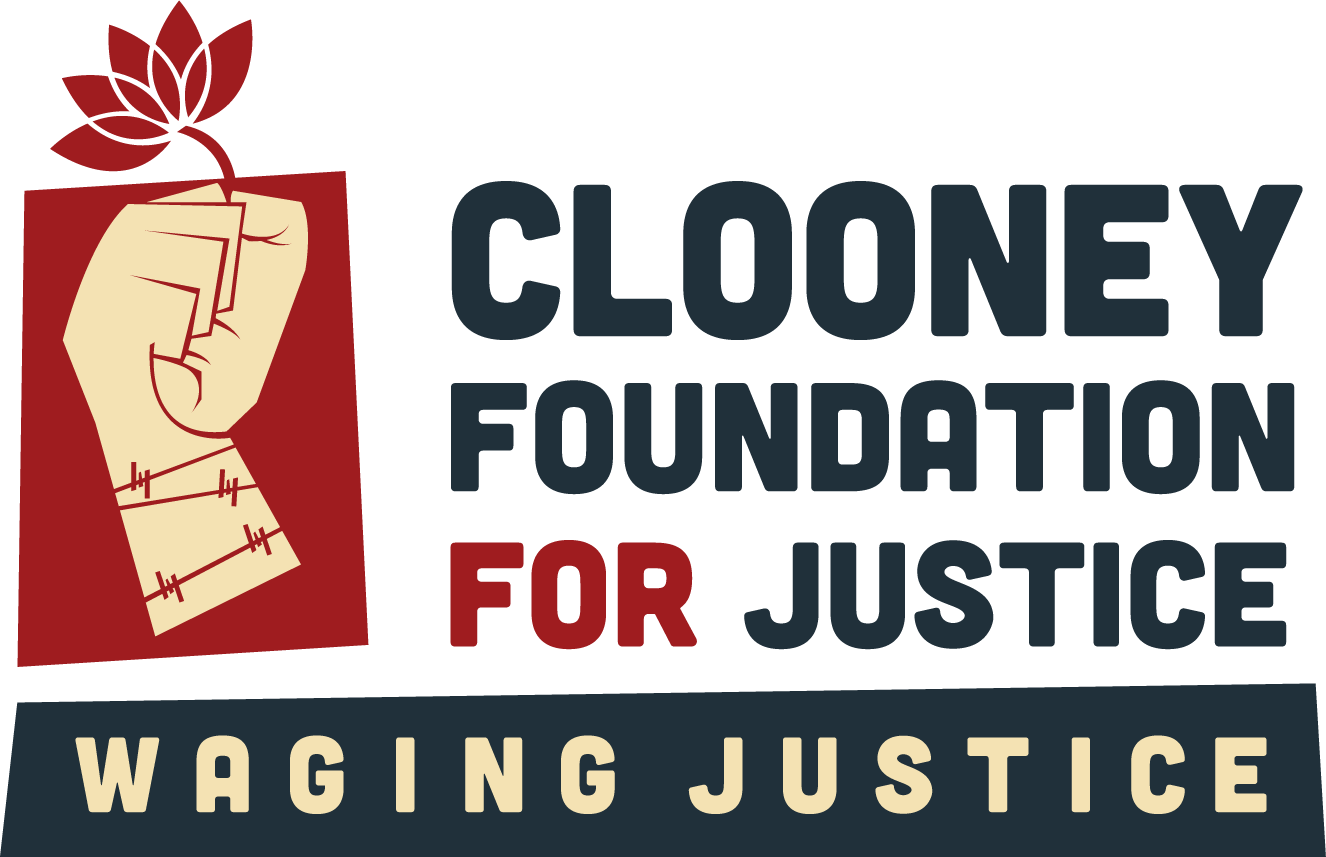 Logo of Clooney Foundation for Justice